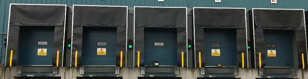 Loading bays fitted with dock shelters